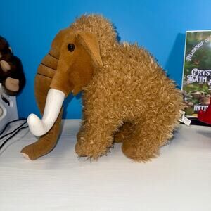 Ganz Woolly Mammoth Plush 11” EUC Prehistoric Elephant Stuffed Animal